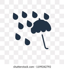 Umbrella vector icon isolated on transparent background, Umbrella transparency concept can be used web and mobile