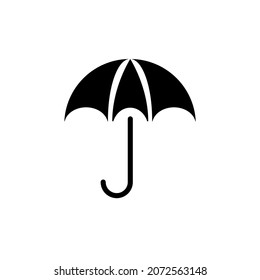 Umbrella vector icon isolated on white background.
