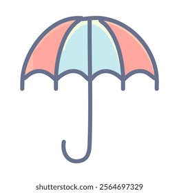 Umbrella vector icon isolated on white background for web and mobile app design