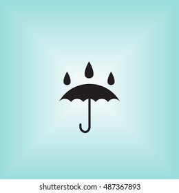 Umbrella vector icon. Isolated waterproof vector sign. Umbrella vector illustration logo. Water proof vector sign.
