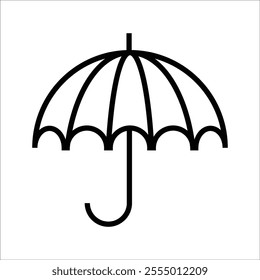umbrella vector icon line template