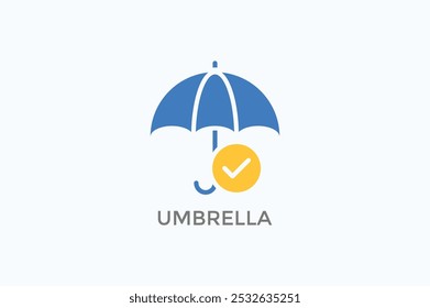 Umbrella Vector Icon Or Logo Illustration