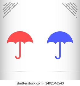 umbrella vector icon , Lorem ipsum flat design