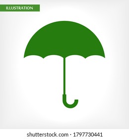 Umbrella vector icon , lorem ipsum Flat design