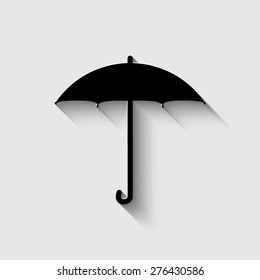  Umbrella vector icon  on a grey background