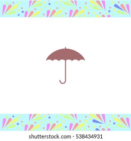 Umbrella vector icon on white background. Isolated illustration. Business picture.