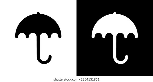 Umbrella vector icon. Open umbrella illustration.