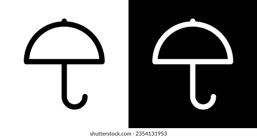 Icono del vector del paraguas. Abrir ilustración de paraguas.