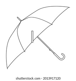 Umbrella vector icon. Outline vector icon isolated on white background umbrella.