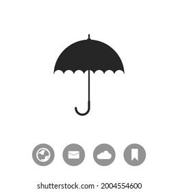 Umbrella vector icon. Rain protection sign icon.