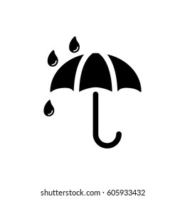 Umbrella vector icon. Rain protection symbol. Flat design style