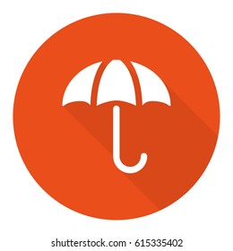 Umbrella vector icon. Rain protection symbol. Flat design style