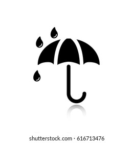 Umbrella vector icon. Rain protection symbol. Flat design style