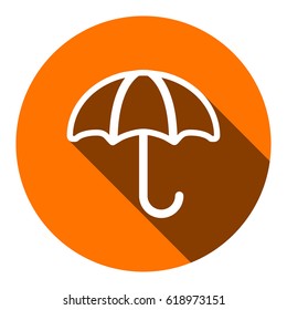 Umbrella vector icon. Rain protection symbol. Flat design style