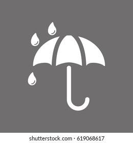 Umbrella vector icon. Rain protection symbol. Flat design style