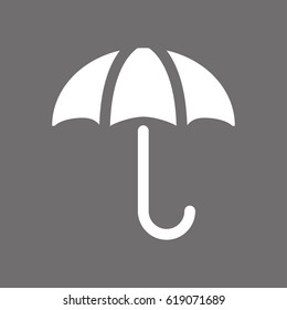 Umbrella vector icon. Rain protection symbol. Flat design style