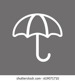 Umbrella vector icon. Rain protection symbol. Flat design style