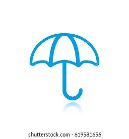 Umbrella vector icon. Rain protection symbol. Flat design style