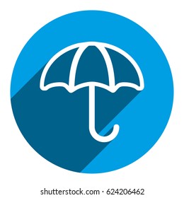 Umbrella vector icon. Rain protection symbol. Flat design style