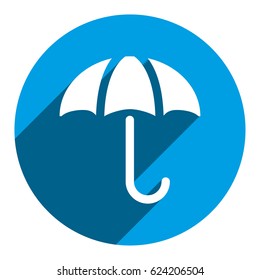 Umbrella vector icon. Rain protection symbol. Flat design style