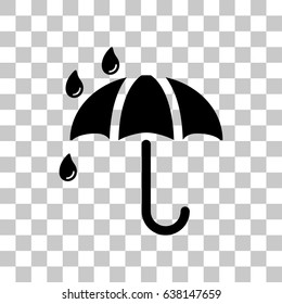 Umbrella vector icon. Rain protection symbol. Flat design style