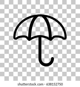 Umbrella vector icon. Rain protection symbol. Flat design style