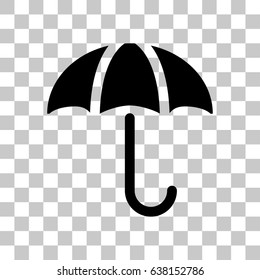 Umbrella vector icon. Rain protection symbol. Flat design style