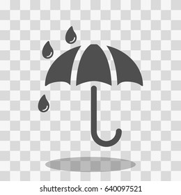 Umbrella vector icon. Rain protection symbol. Flat design style