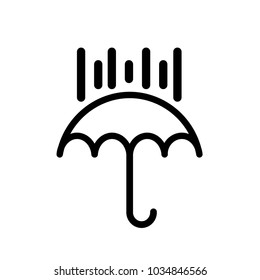Umbrella vector icon. Rain symbol. Modern illustration for web and mobile apps design