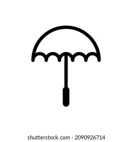 icono del vector del paraguas, lluvia, símbolo del tiempo. Ilustración vectorial plana moderna y simple para sitio web o aplicación móvil