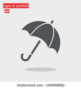 An umbrella vector icon .. Rainy wheather. Simple isolated symbol EPS 10.