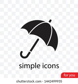 An umbrella vector icon .. Rainy wheather. The symbol of an umbrella. The sign of an umbrella. The wheather symbol. EPS 10.
