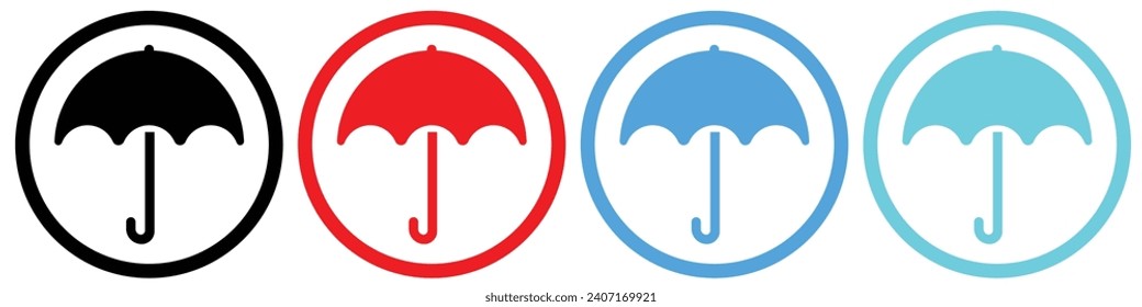 umbrella vector icon, icon set 