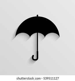 Umbrella vector icon with  shadow