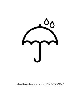 Umbrella vector icon. umbrella sign icon.