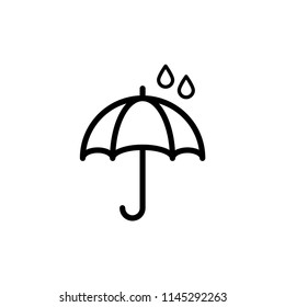 Umbrella vector icon. umbrella sign icon.