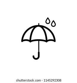 Umbrella vector icon. umbrella sign icon.