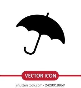 Umbrella vector icon, simple black illustration on white background..eps