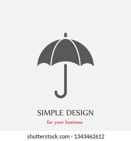 An umbrella vector icon . Simple isolated symbol EPS 10. The wheather symbol.