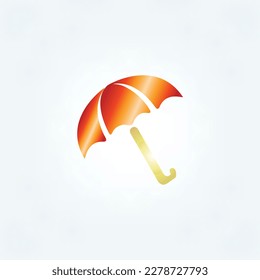 umbrella vector icon simple and minimal