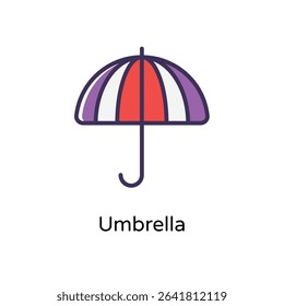 Umbrella vector icon stock illustration