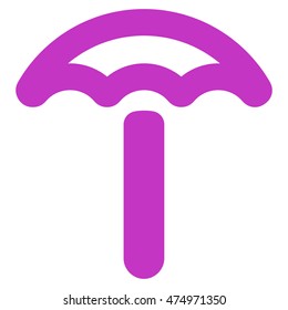 Umbrella vector icon. Style is outline flat icon symbol, violet color, white background.