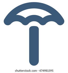 Umbrella vector icon. Style is outline flat icon symbol, blue color, white background.