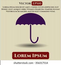 Umbrella vector icon or symbol