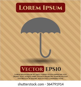 Icono o símbolo del vector del paraguas