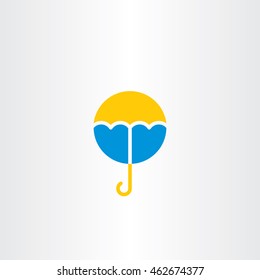 Umbrella Vector Icon Symbol Logo Yellow Stock Vector (Royalty Free ...