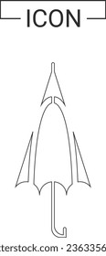 Diseño de la plantilla de icono del vector del paraguas