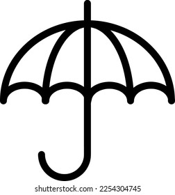 Schirmvektorsymbol-Vorlage, trendige Stilgrafik auf weißem Hintergrund..eps