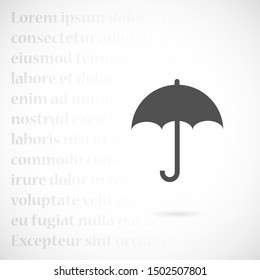 Umbrella vector icon in trendy flat style isolated on background. Umbrella vector icon page symbol for your web site design Umbrella vector icon logo, app, UI. Umbrella icon Vector illustration  