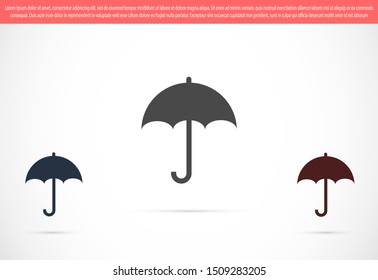 Umbrella vector icon in trendy flat style isolated on background. Umbrella vector icon page symbol for your web site design Umbrella vector icon logo, app, UI. Umbrella icon Vector illustration  